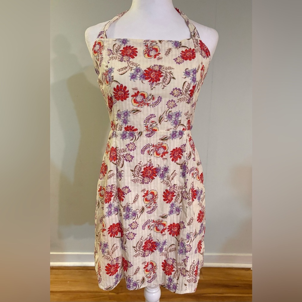NWT, Sadie & Sage, Floral Square Neck Retro Cotton Mini Dress, Size S